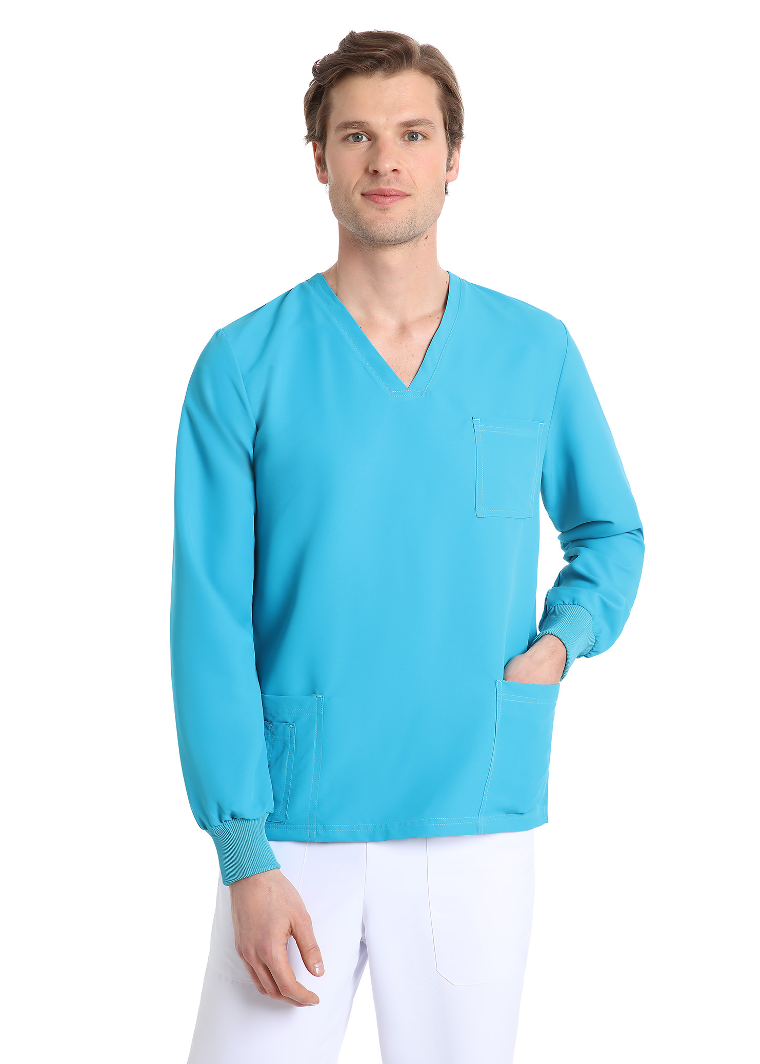 quick_medical_divisa_professionale_casacca_smart_lunga_turchese_2_uomo_unisex