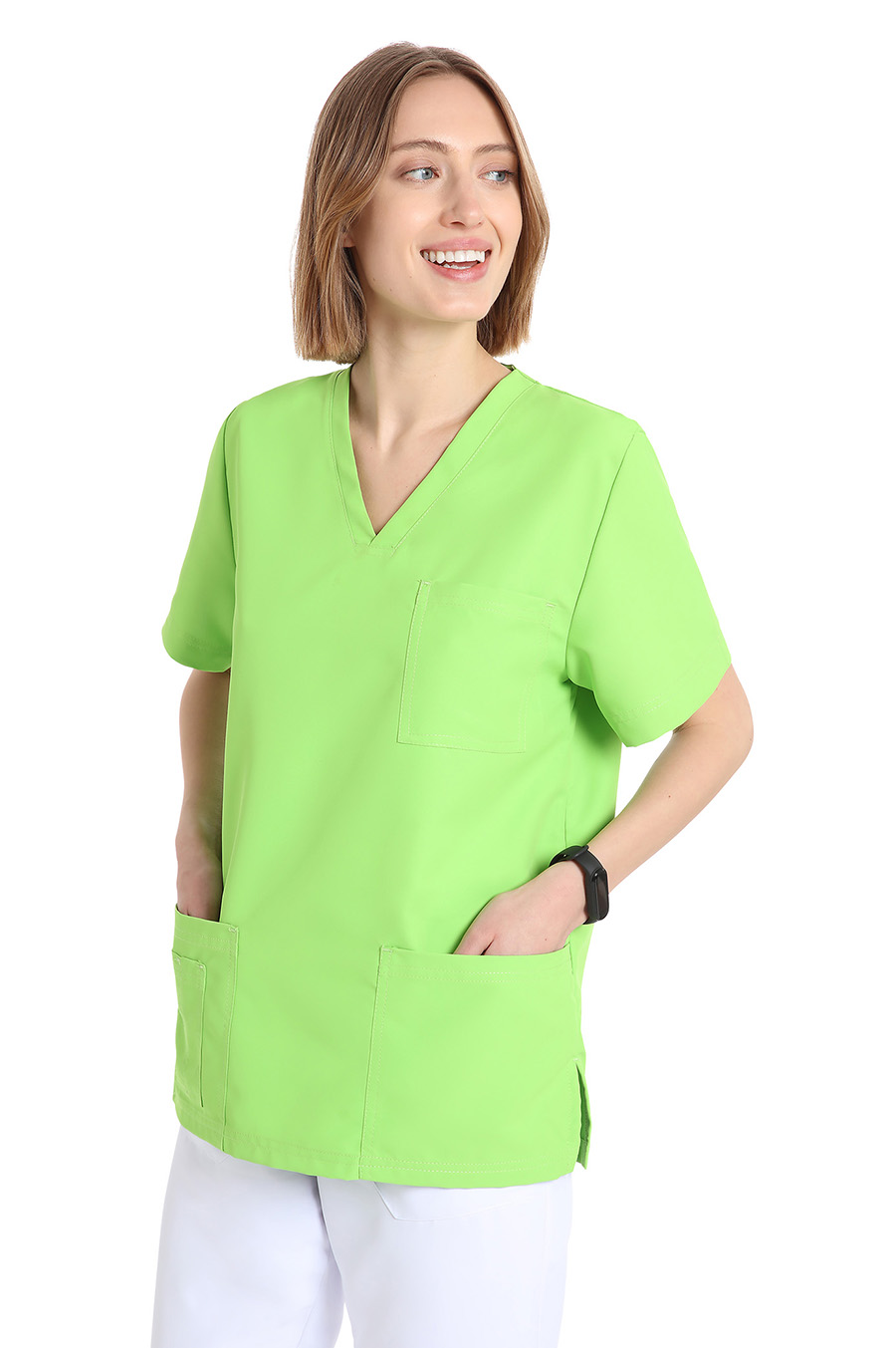 quick_medical_divisa_professionale_casacca_smart_corta_verde_mela_1_donna