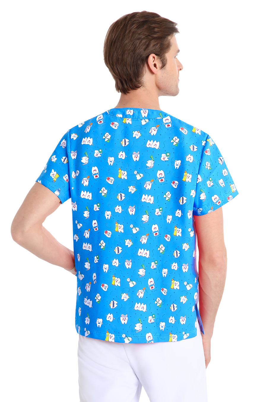 Quik Medical Uniform NO stiro - casacca sanitaria unisex Smart fantasia Dente