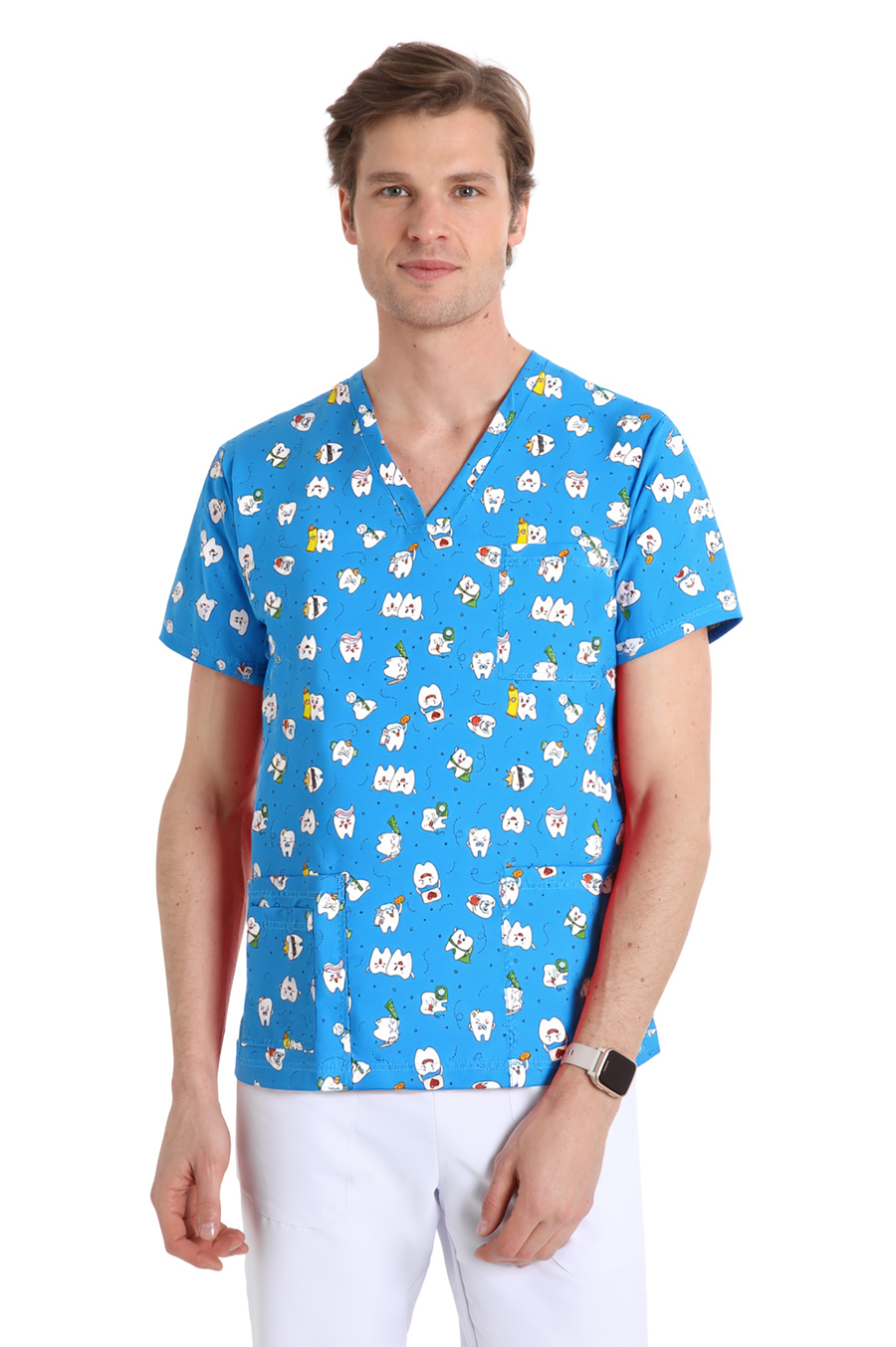 Quik Medical Uniform NO stiro - casacca sanitaria unisex Smart fantasia Dente