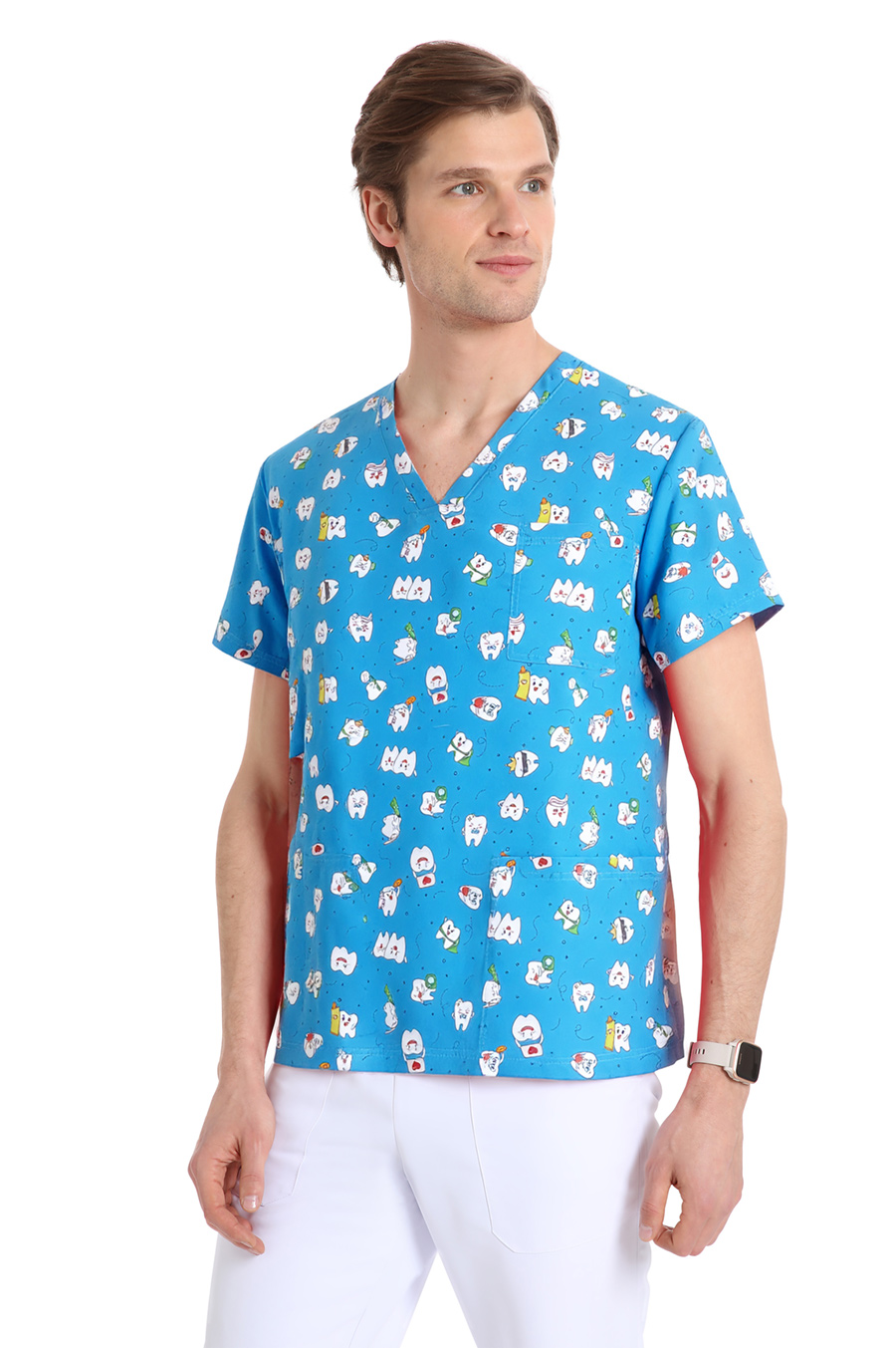 Quik Medical Uniform NO stiro - casacca sanitaria unisex Smart fantasia Dente