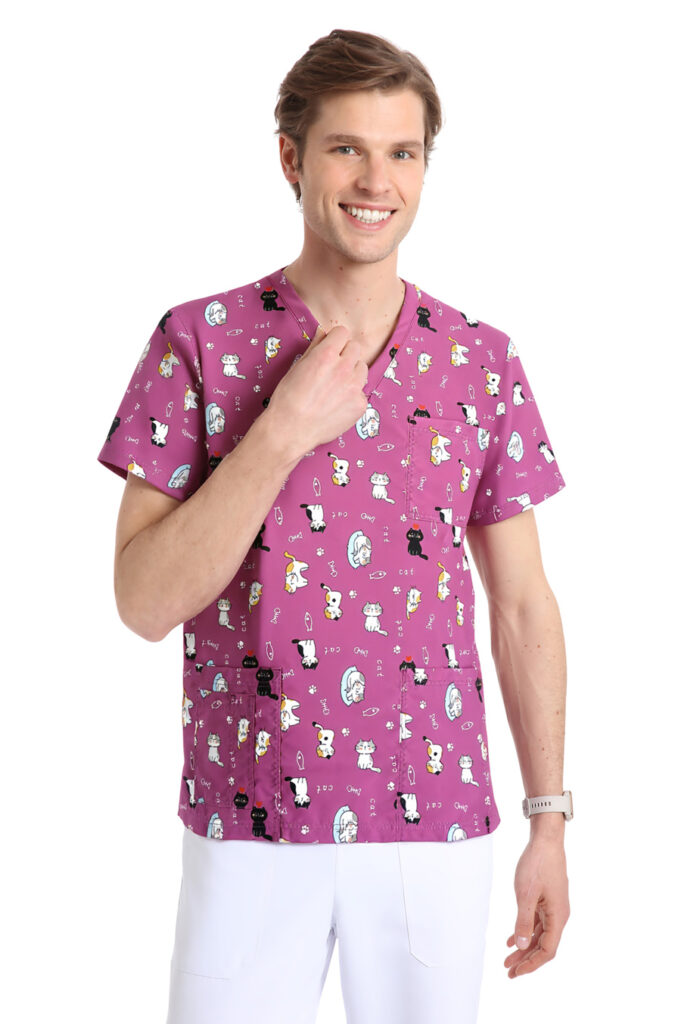 Quik Medical Uniform NO stiro - casacca sanitaria unisex Smart fantasia Gatti