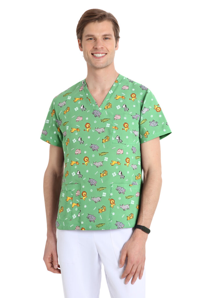 Quik Medical Uniform NO stiro - casacca sanitaria unisex Smart fantasia Savana