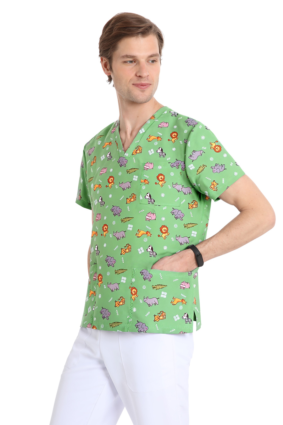 Quik Medical Uniform NO stiro - casacca sanitaria unisex Smart fantasia Savana